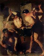 Luca  Giordano The Forge of Vulcan oil painting